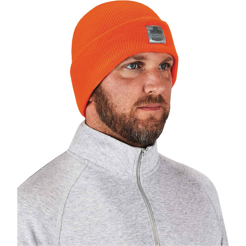 N-Ferno&reg; Rib Knit Beanie Hat, One Size, Orange Par Equipment