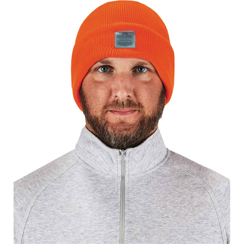 N-Ferno&reg; Rib Knit Beanie Hat, One Size, Orange Par Equipment