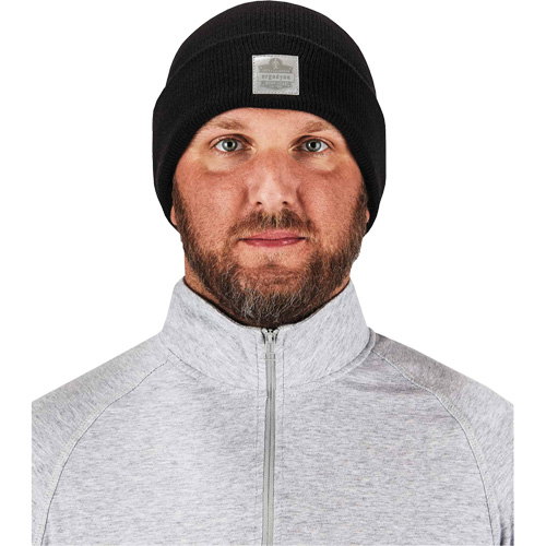 N-Ferno&reg; Rib Knit Beanie Hat, One Size, Black Par Equipment