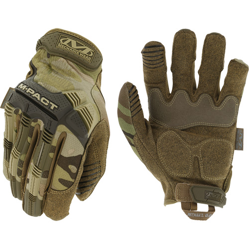 Gants antichocs tactiques MultiCam M-Pact, 8, Paume en Synth&eacute;tique, Poignet Boucle et crochet Par Equipment