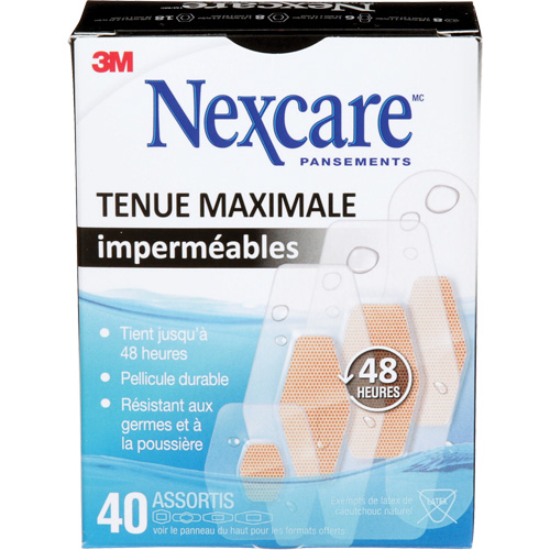 Pansements imperm&eacute;ables &agrave; tenue maximale Nexcare, Assorti, Plastique, St&eacute;rile Par Equipment