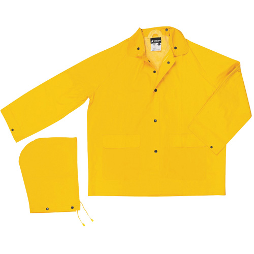 Imperm&eacute;able de s&eacute;rie classique avec capuchon amovible, Polyester/PVC, Moyen, Jaune Par Equipment