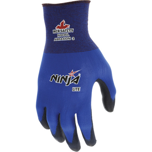 Ninja&reg; Lite Coated Gloves, Large, Polyurethane Coating, 18 Gauge, Nylon Shell Par Equipment