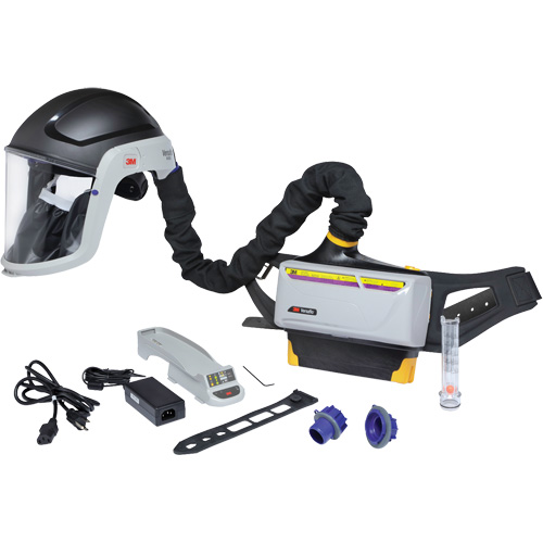 Trousse de respirateur d&eacute;puration dair propuls&eacute; pour lindustrie lourde Versaflo, Capuchon & visi&egrave;re, Pile Lithium-ion Par Equipment