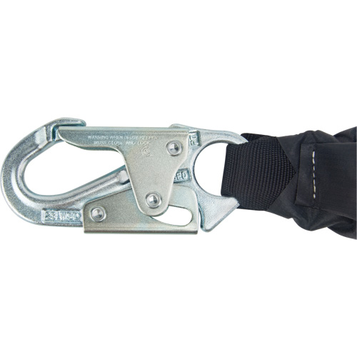 Miller&reg; HP Shock-Absorbing Lanyard, 4', Locking Rebar Hook Center, Locking Snap Hook Leg Ends, Polyester Par Equipment