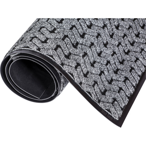 Tire-Track Performance Entrance Mats, Wiper/Scraper, 4' x 8' x 3/8", Grey Par Equipment