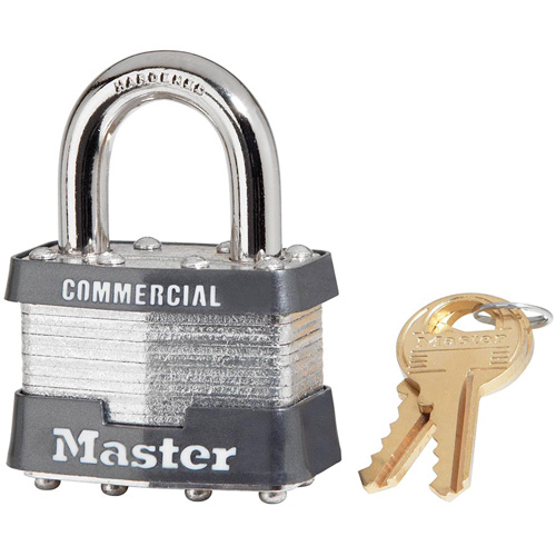 Cadenas lamin&eacute;, Argent, Cl&eacute;s identiques, Acier lamin&eacute;, Largeur de 1-3/4" Par Equipment