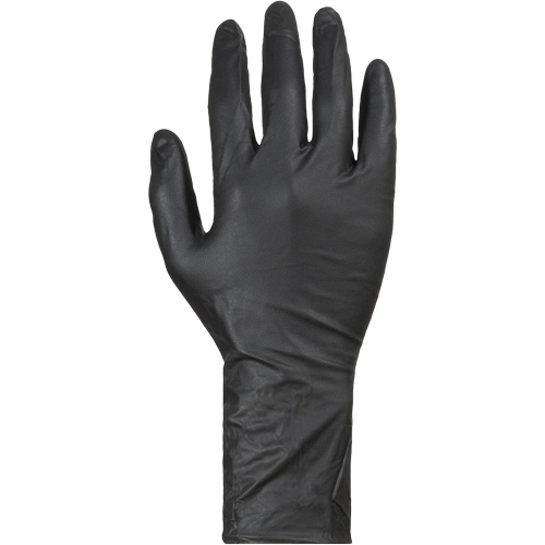 Gants jetables KeepKleen, Grand, Nitrile, 8 mils, Sans poudre, Noir Par Equipment