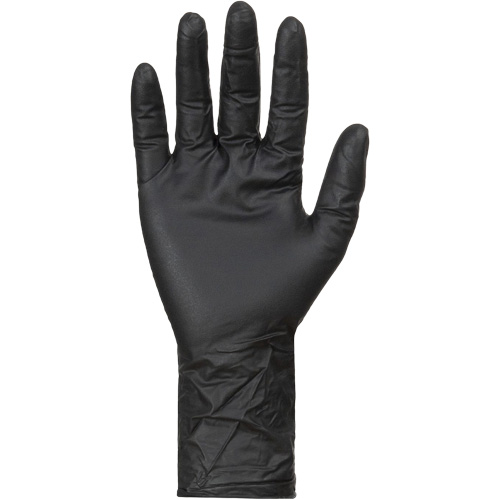 Gants jetables KeepKleen, Grand, Nitrile, 8 mils, Sans poudre, Noir Par Equipment