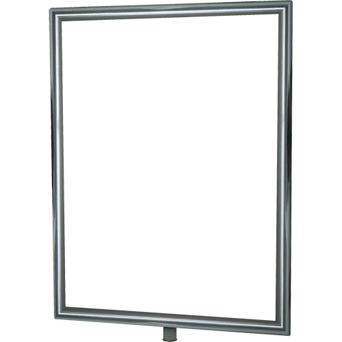 Porte-enseigne vertical robuste pour montant classique, Chrome poli Par Equipment