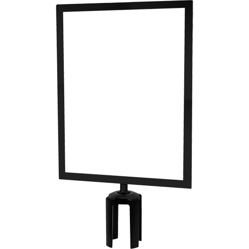 Heavy-Duty Horizontal Sign Holder with Tensabarrier&reg; Post Adapter, Black Par Equipment