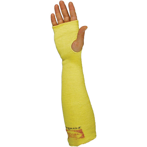Manchons avec trou pour pouce, Kevlar, 22", ANSI/ISEA 105 niveau 3/EN 388 niveau 3, Jaune Par Equipment