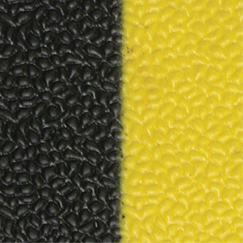 Tapis antifatigue Airsoft, Rugueux, 3' x 5' x 3/8", Noir/Jaune, &eacute;ponge en PVC Par Equipment