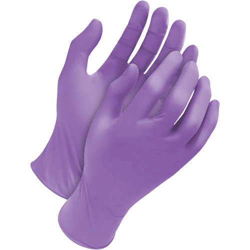 Deny Tripolymer Disposable Gloves, Large, Latex/Neoprene/Nitrile, 6-mil, Powder-Free, Purple Par Equipment