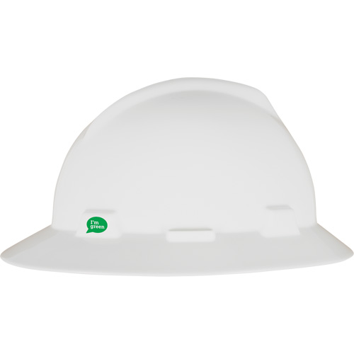 V-Gard&reg; GREEN Slotted Full Brim Hard Hat, Meets CSA Type 1, Ratchet Suspension Par Equipment