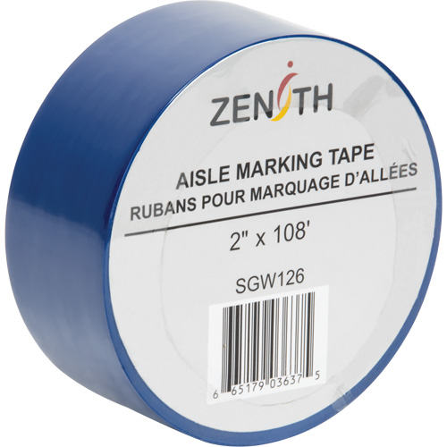 Aisle Marking Tape, 2" x 108', PVC, Blue Par Equipment