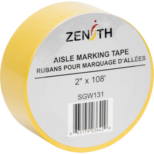 Aisle Marking Tape, 2" x 108', PVC, Yellow Par Equipment