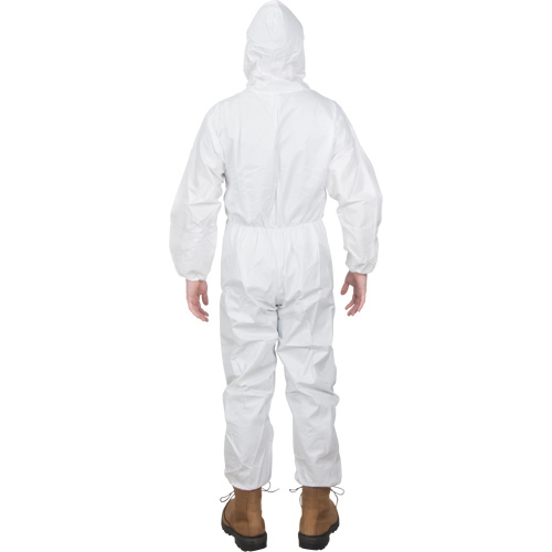 Premium Hooded Coveralls, Medium, White, Microporous Par Equipment