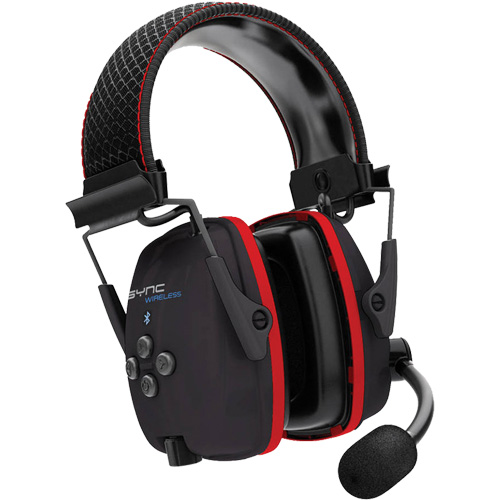 Wireless Hearing Protector Earmuffs with Bluetooth&reg; Audio, Headband Style, 25 dB Par Equipment