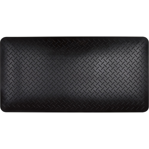 Tapis antifatigue, Losange, 1-2/3' x 3-1/4' x 3/4", Noir, Polyur&eacute;thane Par Equipment
