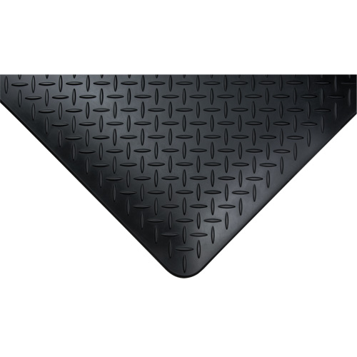 Tapis antifatigue, Losange, 1-2/3' x 3-1/4' x 3/4", Noir, Polyur&eacute;thane Par Equipment