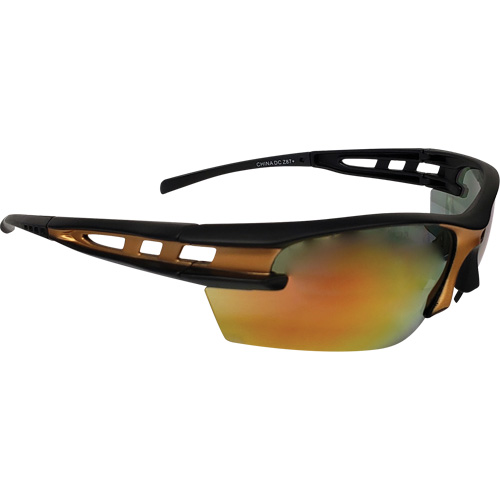 Lunettes de s&eacute;curit&eacute; Mango, Lentille Miroir orange, R&eacute;pond ou surpasse la norme CSA Z94.3 Par Equipment