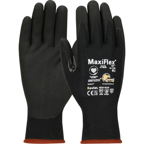 Gants compatibles avec les &eacute;crans tactiles ATG MaxiFlex Cut, Taille T-petit, Calibre 15, Rev&ecirc;tement Mousse de nitrile, Enveloppe en Polyester/Kevlar, ASTM ANSI niveau A4/EN 388 niveau 3/EN 388 niveau D Par Equipment