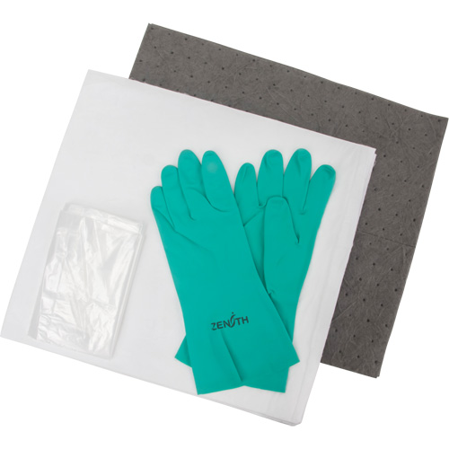 Trousse d'&eacute;quipement de lutte contre les d&eacute;versements, Huile seulement/Universel, Sac, Absorbance de 5 gal. US Par Equipment