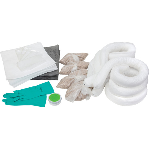Trousse d'&eacute;quipement de lutte contre les d&eacute;versements, Huile seulement/Universel, Overpack, Absorbance de 20 gal. US Par Equipment