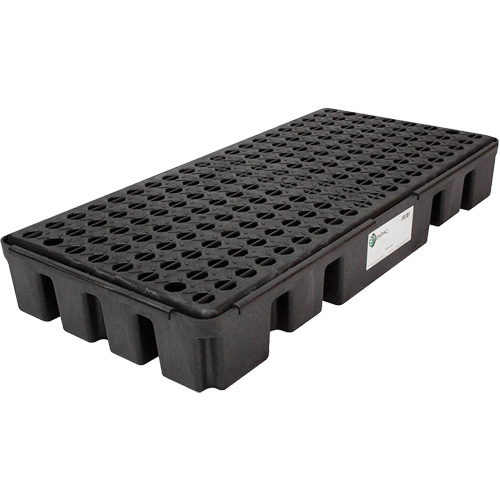 Palette de confinement des d&eacute;versements &agrave; profil bas Black Diamond, Capacit&eacute; de d&eacute;versement 25.5 gal. US, 49" x 24" x 6,5" Par Equipment