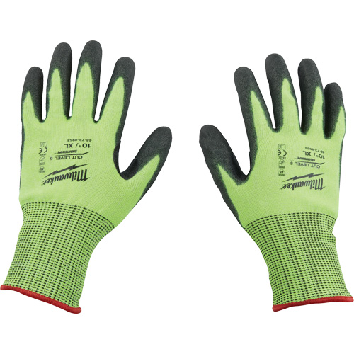 High Visibility Dipped Gloves, Small, 15 Gauge, Polyurethane Coated, ASTM ANSI Level A5 Par Equipment