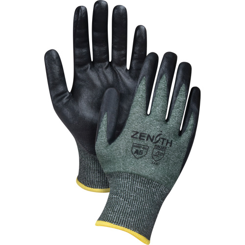 Gants l&eacute;gers et haute dext&eacute;rit&eacute; r&eacute;sistants &agrave; la coupe, Taille Moyen, Calibre 18, Rev&ecirc;tement Mousse de nitrile, Enveloppe en Nylon/PEHP/Spandex, ASTM ANSI niveau A5 Par Equipment
