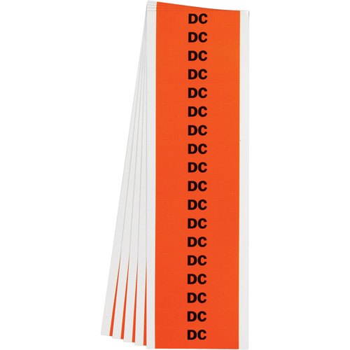 &eacute;tiquette de tension pour conduit  DC , 1/2" x 2-1/4", &eacute;toffe/Vinyle, Anglais Par Equipment