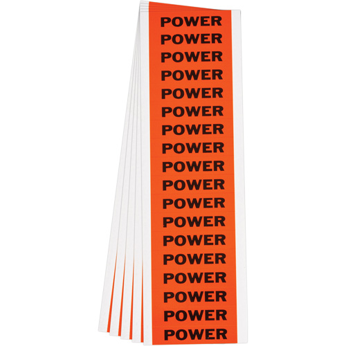&eacute;tiquette de tension pour conduit  Power , 1/2" x 2-1/4", &eacute;toffe/Vinyle, Anglais Par Equipment