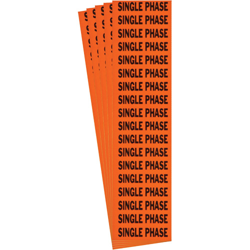 &eacute;tiquette de tension pour conduit  Single Phase , 1/2" x 2-1/4", &eacute;toffe/Vinyle, Anglais Par Equipment