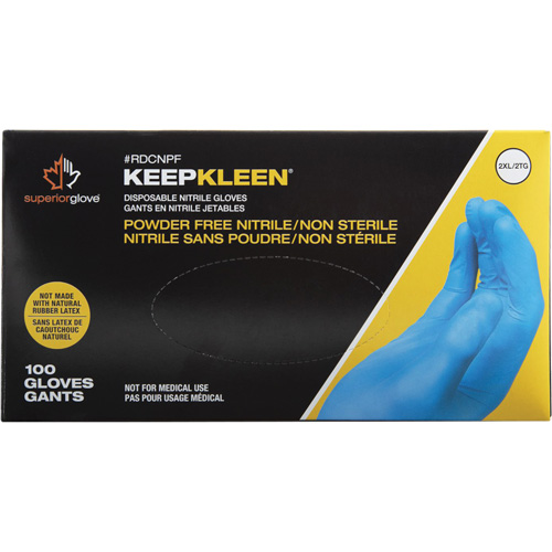KeepKleen&reg; Disposable Glove, Small, Nitrile, 2.8-mil, Powder-Free, Blue Par Equipment