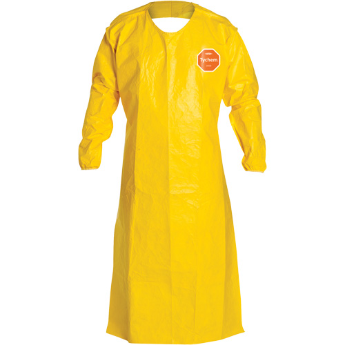 Tychem&reg; 2000 Extra-Long Long-Sleeved Apron, Polyethylene, 52" L x 28.5" W, Yellow Par Equipment