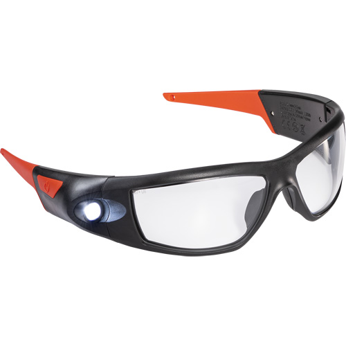 SPG500 Rechargeable Inspection Beam Safety Glasses, Clear Lens, ANSI Z87+ Par Equipment