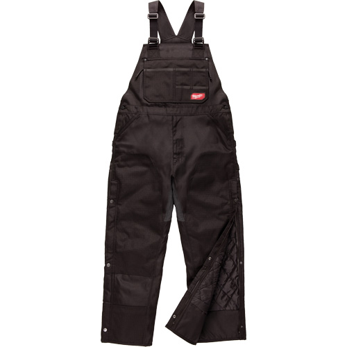 GridIron Short Length Zip-To-Thigh Bib Overall, Men's, 2X-Large, Black Par Equipment