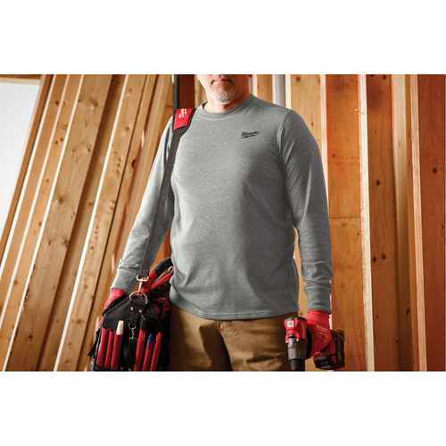 T-shirt de travail hybride, Hommes, Petit, Gris Par Equipment