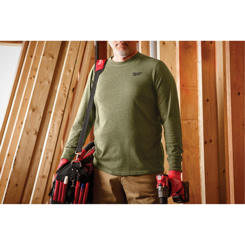 Hybrid Work Tee Shirt, Men's, Small, Green Par Equipment
