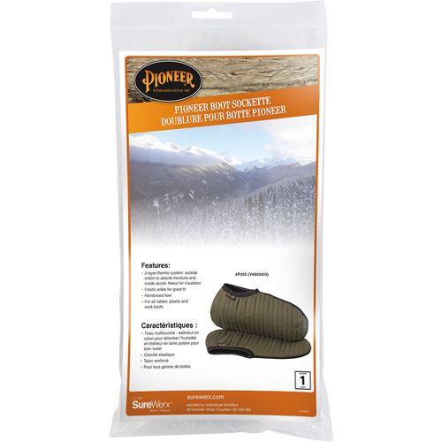 P305 Doublures de bottes, Unisexe, 36, Vert, Coton Par Equipment