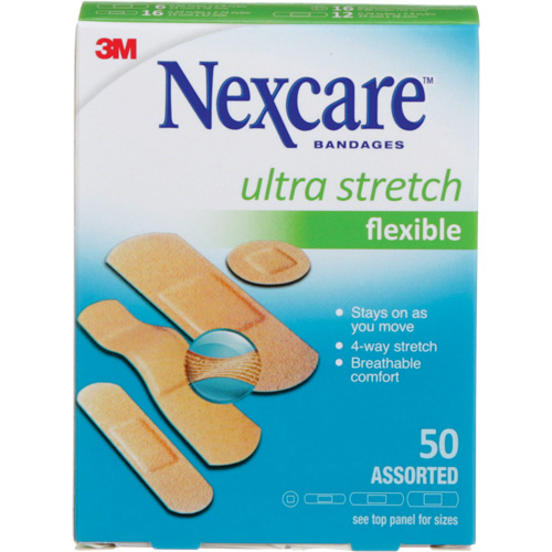 Pansements ultra-extensibles Nexcare, Assorti, Plastique, Non st&eacute;rile Par Equipment