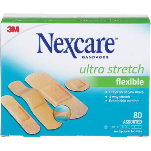 Pansements ultra-extensibles Nexcare, Assorti, Plastique, Non st&eacute;rile Par Equipment
