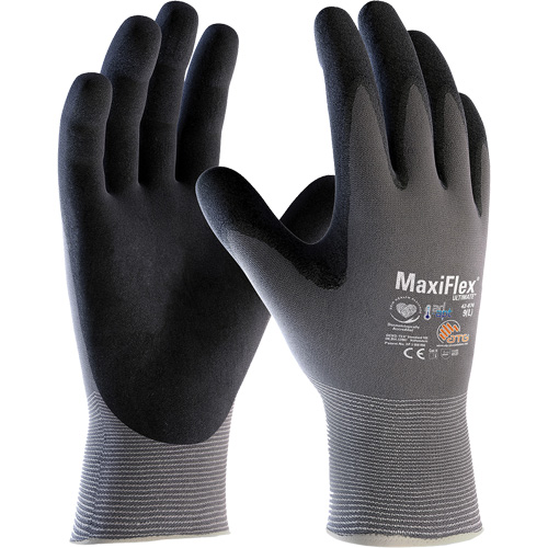 Gants compatibles avec les &eacute;crans tactiles ATG MaxiFlex Ultimate AD-APT, T-petit, R&ecirc;vetement Nitrile, Calibre 15, Enveloppe en Nylon/&eacute;lasthanne Par Equipment