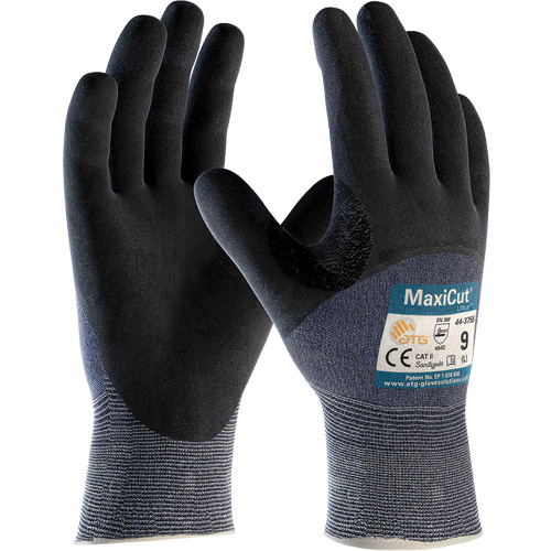 Gants r&eacute;sistants aux coupures en tricot sans couture ATG MaxiCut Ultra, Taille Grand, Calibre 15, Rev&ecirc;tement Nitrile, Enveloppe en Fil technique, ASTM ANSI niveau A3/EN 388 niveau 5/EN 388 niveau C Par Equipment