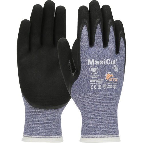 Gants r&eacute;sistants aux coupures dans un milieu de travail huileux ATG MaxiCut, Taille Grand, Calibre 15, Rev&ecirc;tement Nitrile, Enveloppe en Fil technique, ASTM ANSI niveau A3/EN 388 niveau 4/EN 388 niveau C Par Equipment