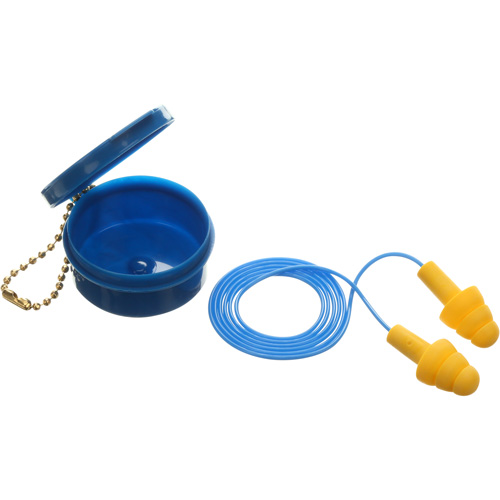 E-A-R Ultrafit Premolded Earplugs, Corded, Pair - Plastic Case, 25 dB NRR, One-Size Par Equipment