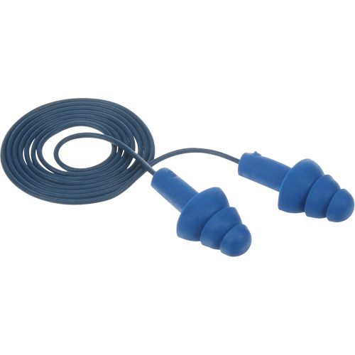 Bouchons d'oreilles pr&eacute;moul&eacute;s E-A-R Ultrafit , Avec cordon, Taille unique, Vrac - Sac en poly, NRR dB NRR 25 dB Par Equipment