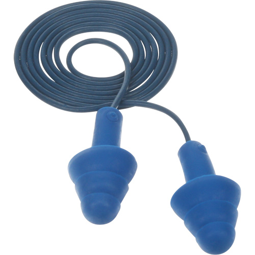 Bouchons d'oreilles pr&eacute;moul&eacute;s E-A-R Ultrafit , Avec cordon, Taille unique, Vrac - Sac en poly, NRR dB NRR 25 dB Par Equipment